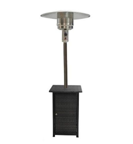 AZ Patio Heaters HLDS01-WHSQ 87 Inch Tall Square Wicker Patio Heater With Wheel