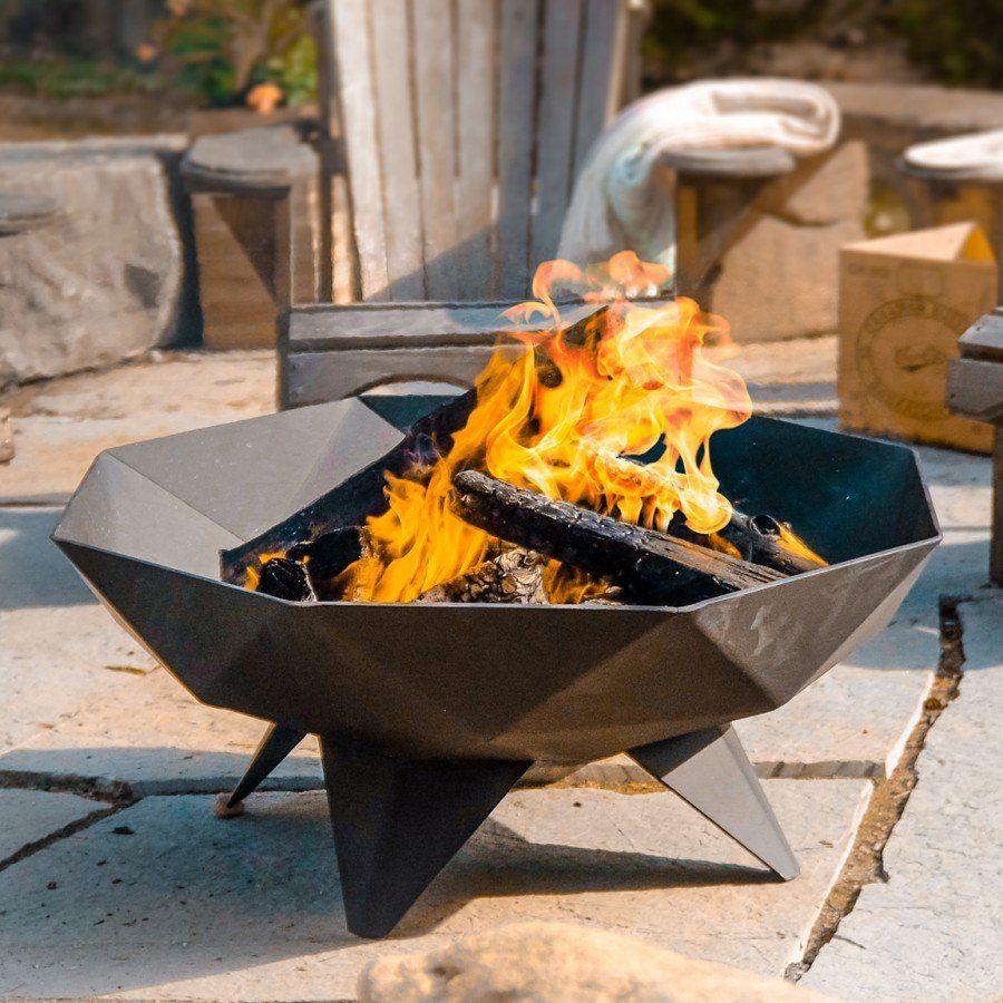 Iron Embers Polygon Fire Bowl