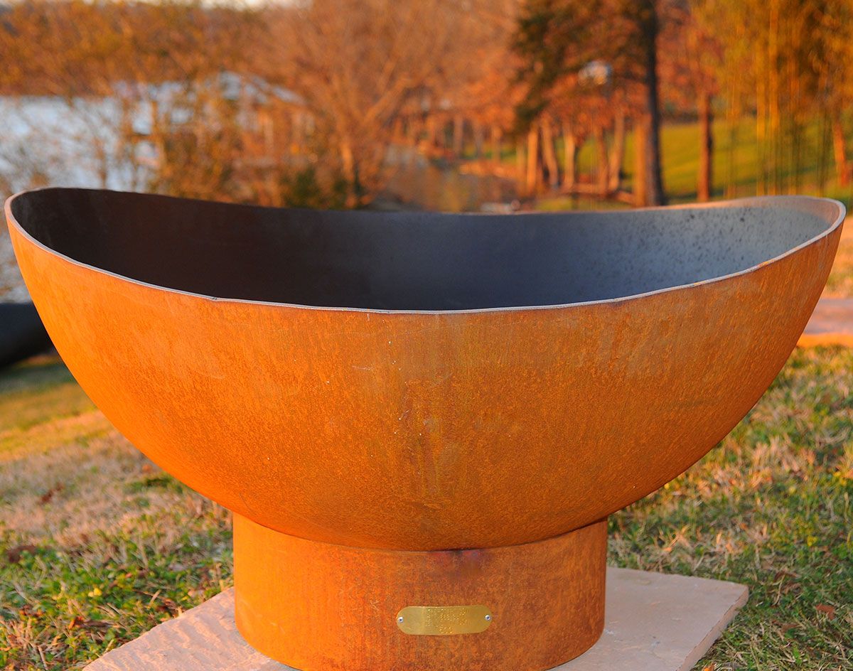 Carbon Steel Curved Fire Pit 