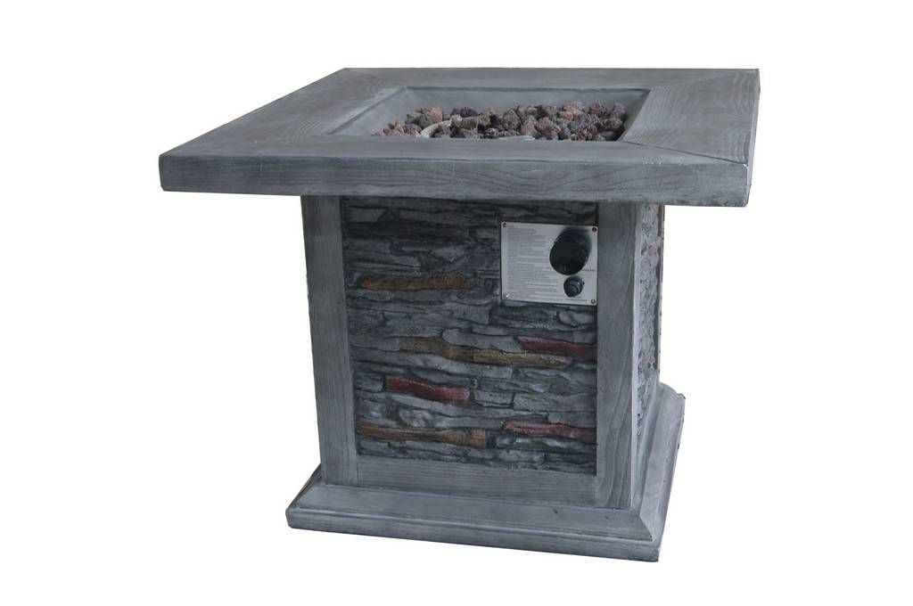Guanacaste Gray Stone Gas Outdoor Fire Pit