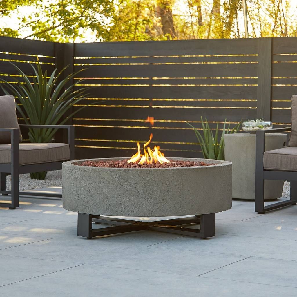 Idledale Propane Fire Bowl for Outdoors in Glacier Gray
