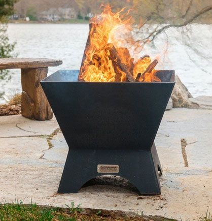 Iron Embers Modern Cube Fire Pit