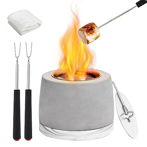Concrete Tabletop Fire Pit Bowl, Table Top Portable Rubbing Alcohol