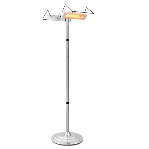 COSTWAY Outdoor Electric Patio Heater, 1500W Standing Infrared Heater