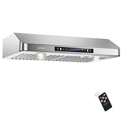 IKTCH 30 Inch Under Range Hood 900 CFM, 4Speed Gesture