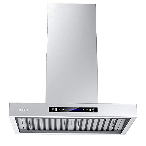 IKTCH 36 Inch Wall Mount Range Hood 900 CFM, Stainless Steel