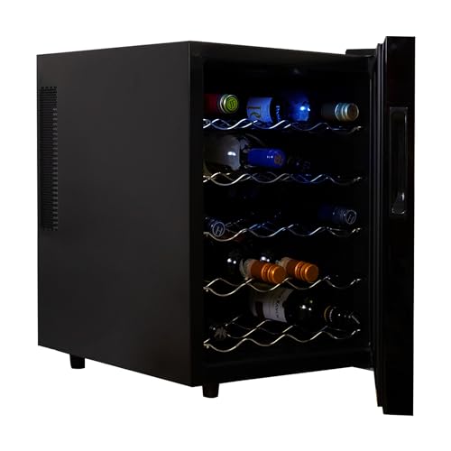 Koolatron 20 Bottle Wine Cooler, Black Thermoelectric Wine Fridge, 1.7