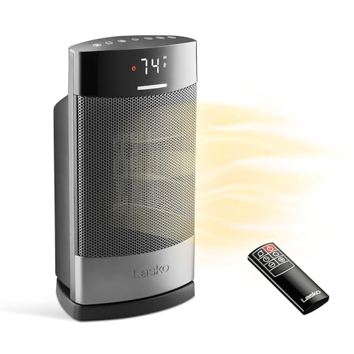 Lasko Ellipse Ceramic Tabletop Heater for Home with TipOver Switch