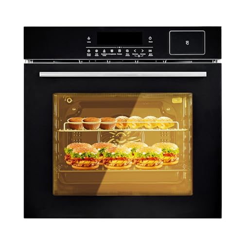 Single Wall Oven 24", Builtin Electric Ovens with 5 Automatic Recipes