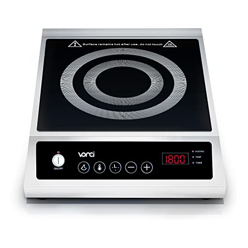 VONCI Large Commercial Induction Cooktop, 1800W Portable Countertop